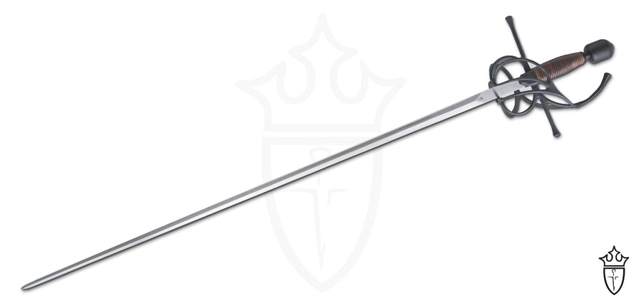 Black swept-hilt rapier by Kingston Arms