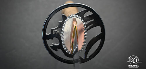 Citadel Wolf Wakizashi tsuka and tsuba detail