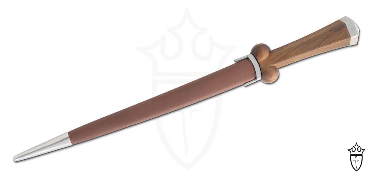 Kingston Arms Bollock Dagger inside leather sheath